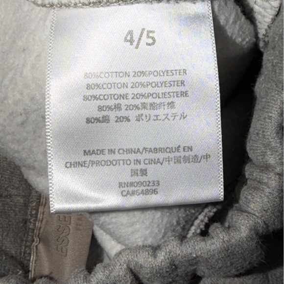 Fear of God Essentials Kids Size 4/5 Sweatshorts Heather Grey Oatmeal - Picture 5 of 8